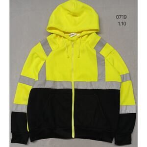 Cordova Cor-Brite (Large) Neon Yellow Hoodie Full Zip Jacket Model SJ401